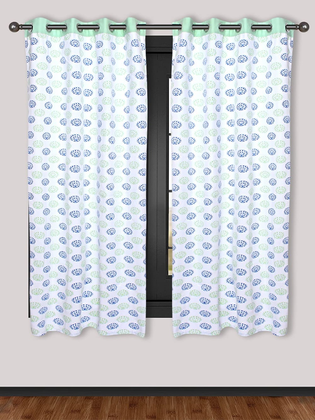 

Dekor World Multicoloured Set of 2 Window Curtain, Multi