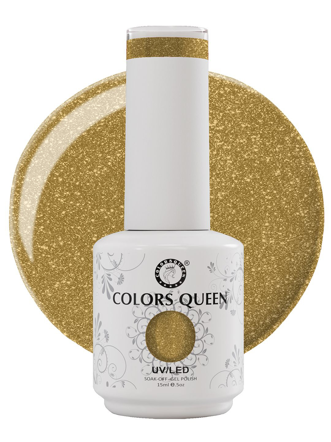 

Colors Queen UV/LED Soak Off Long Wearing Gel Polish 15 ml - Shade 183, Gold