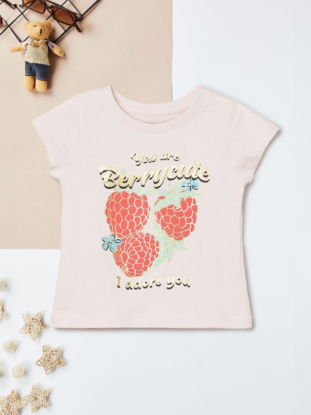

max Girls Printed T-shirt, Pink
