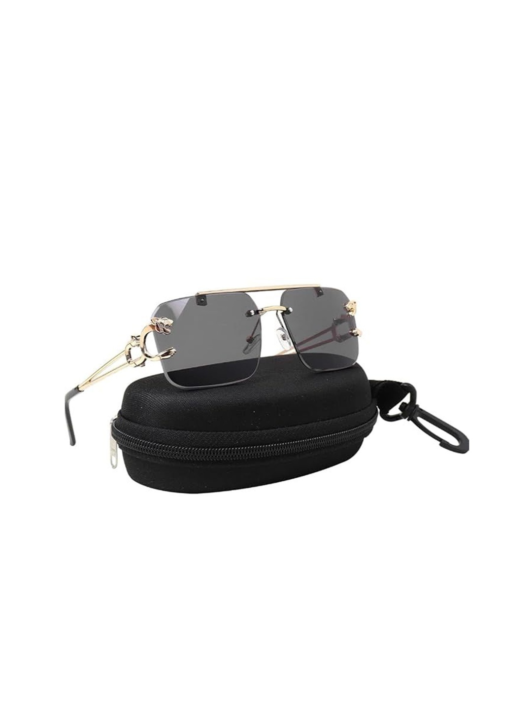 

Fashion U Turn Unisex Square Sunglasses with UV Protected Lens AK_Lion Brown
