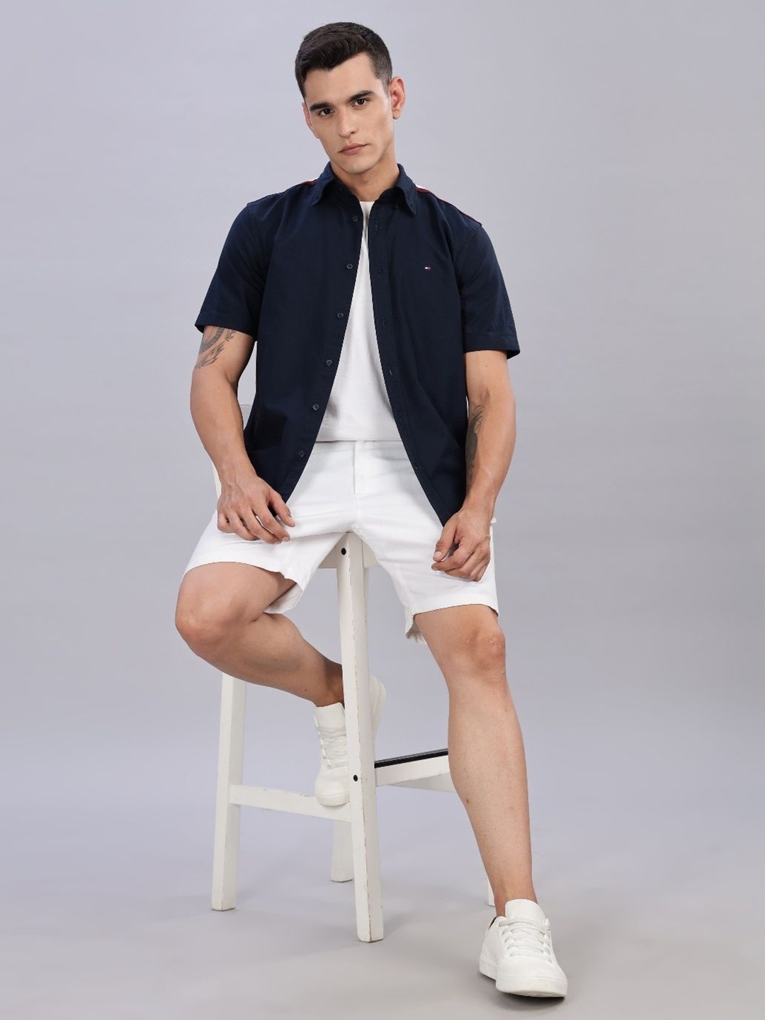 

Tommy Hilfiger Men Opaque Casual Shirt, Blue