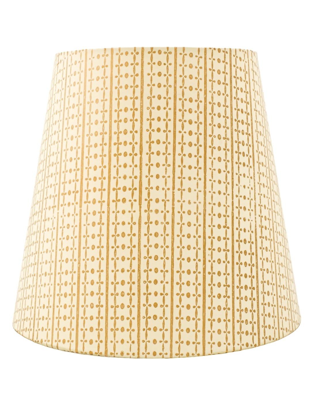 

Lampenschirm India Beige Block Printed Cotton Frustum Shaped Lampshade
