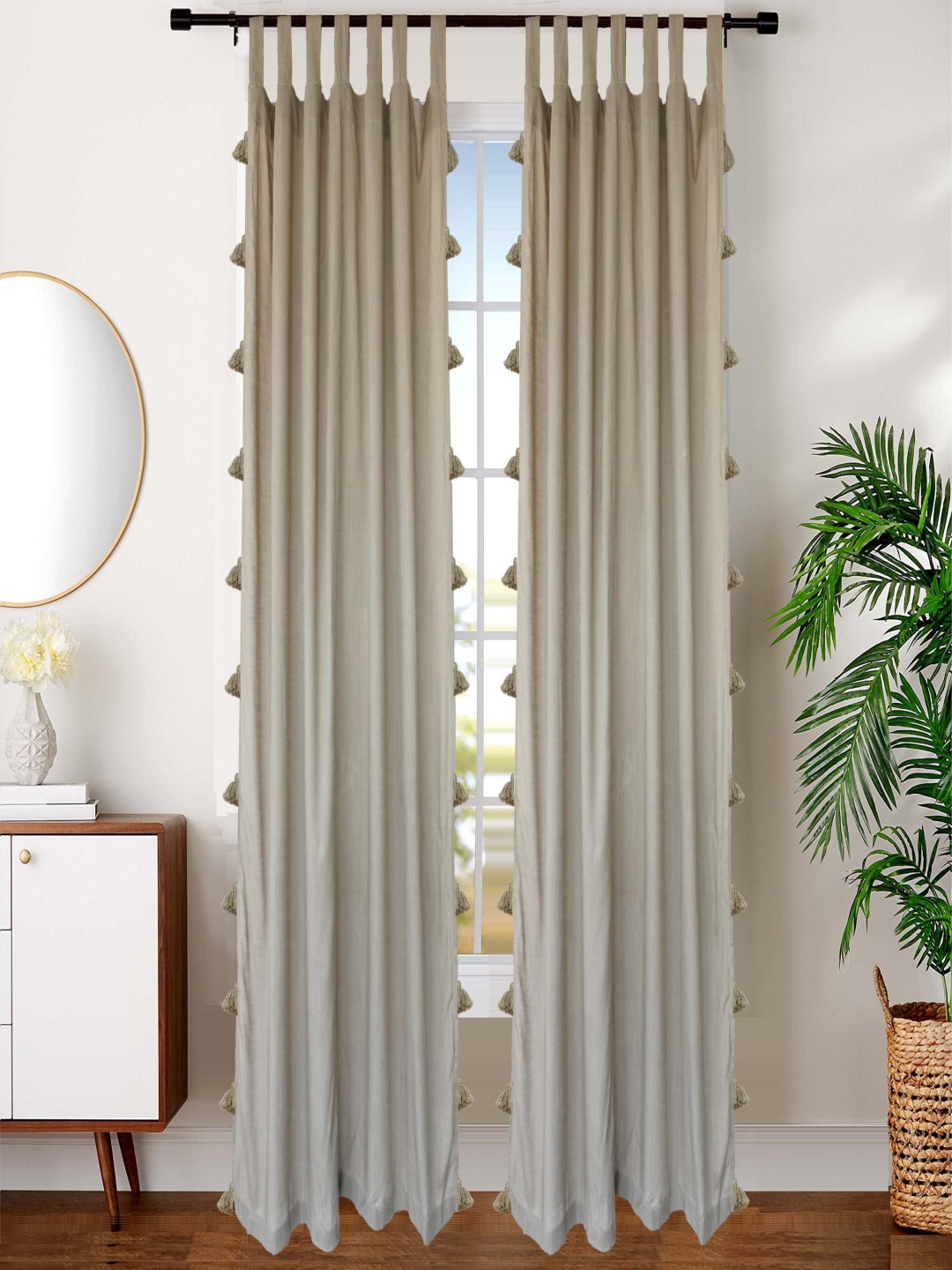 

Dekor World Multicoloured Set of 2 Sheer Door Curtain, Multi