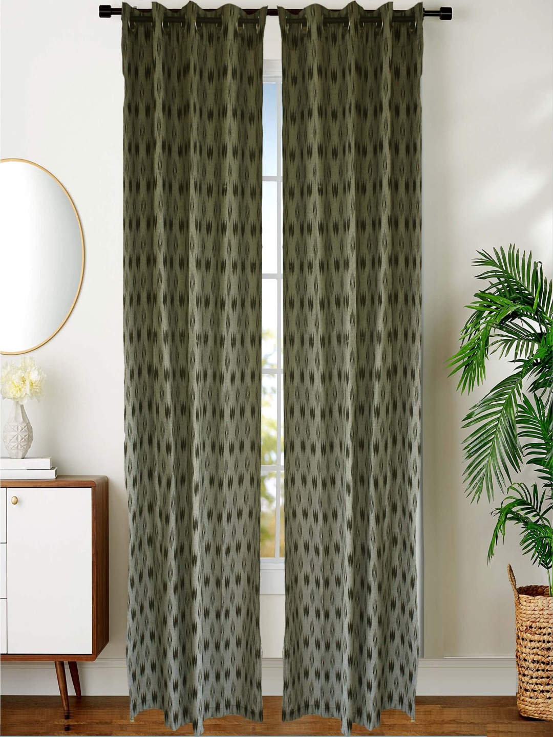

Dekor World Multicoloured Set of 2 Window Curtain, Multi