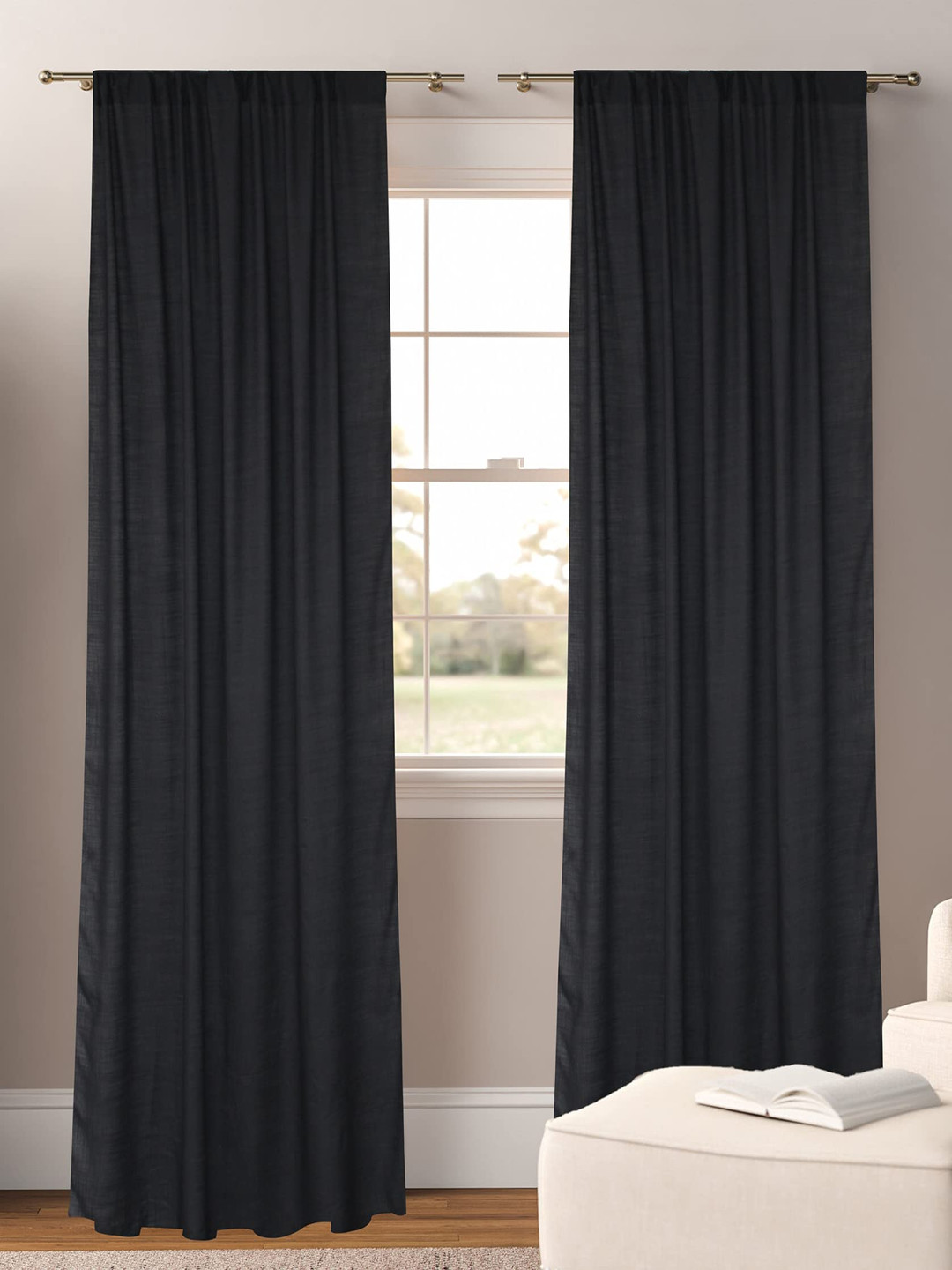 

Dekor World Multicoloured Set of 2 Sheer Window Curtain, Multi