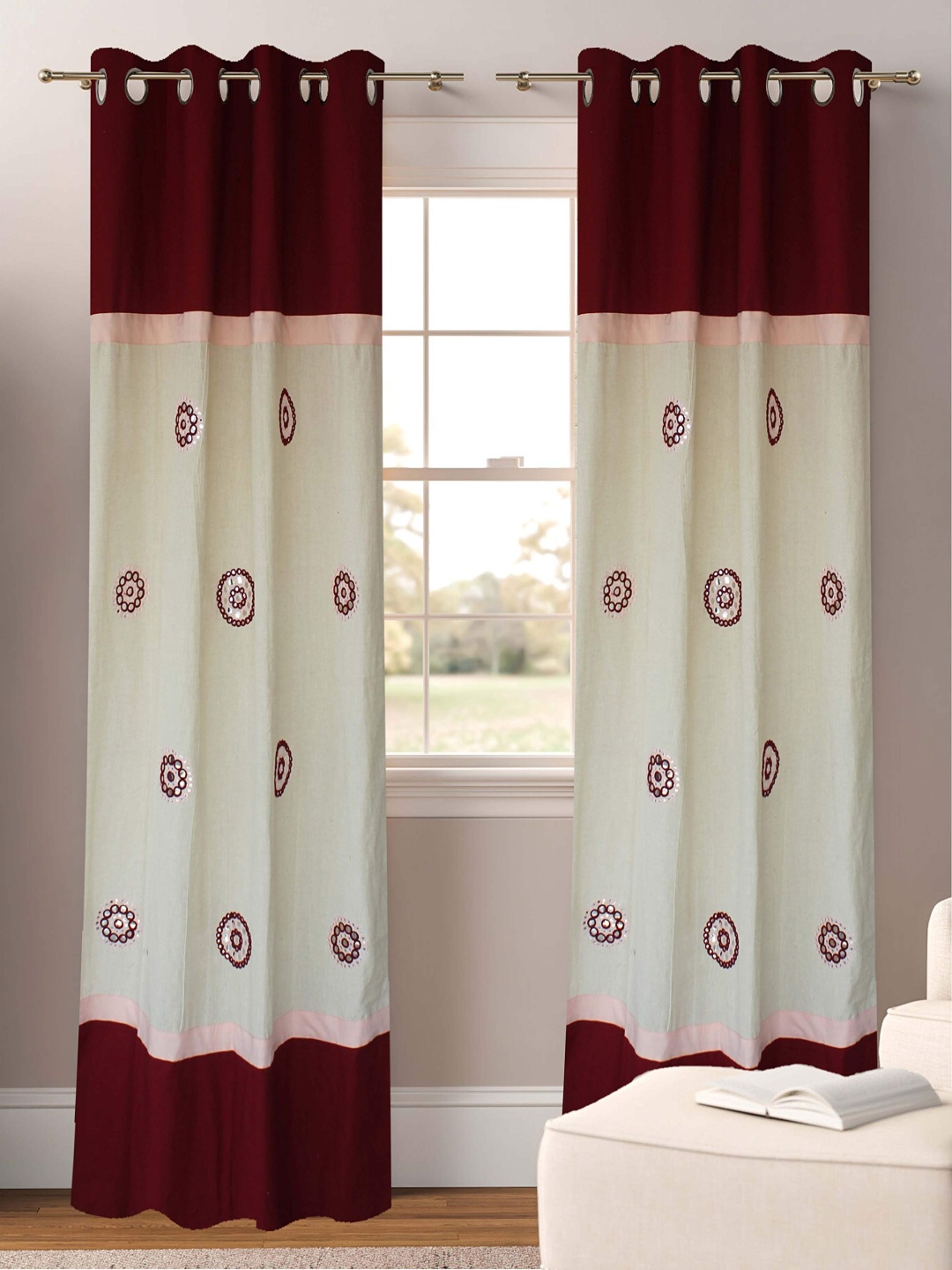 

Dekor World Multicoloured Set of 2 Door Curtain, Multi