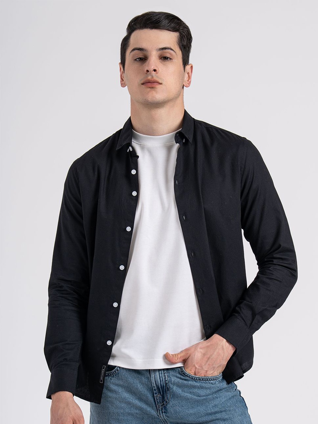 

Red Tape Men Relaxed Opaque Formal Shirt, Black