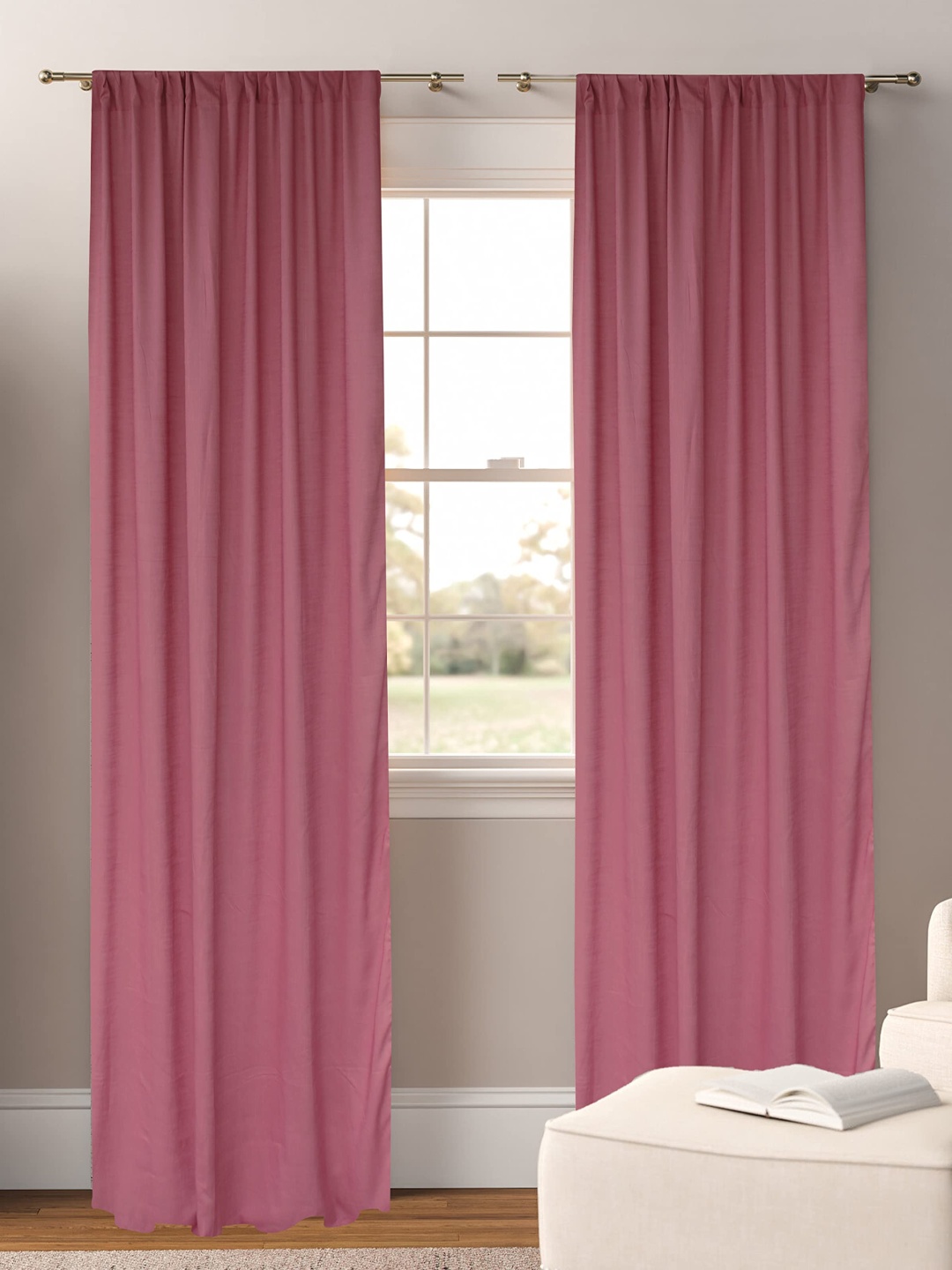 

Dekor World Multicoloured Set of 2 Sheer Long Door Curtain, Multi