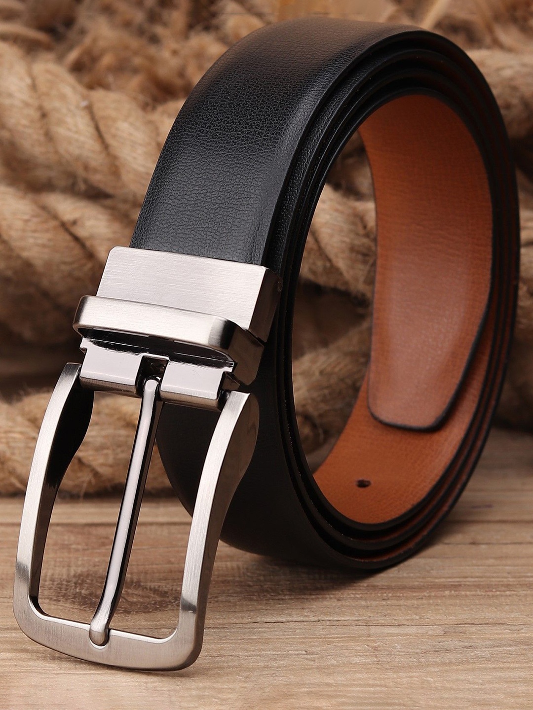 

Killer Men Textured Reversible Formal Belt, Black