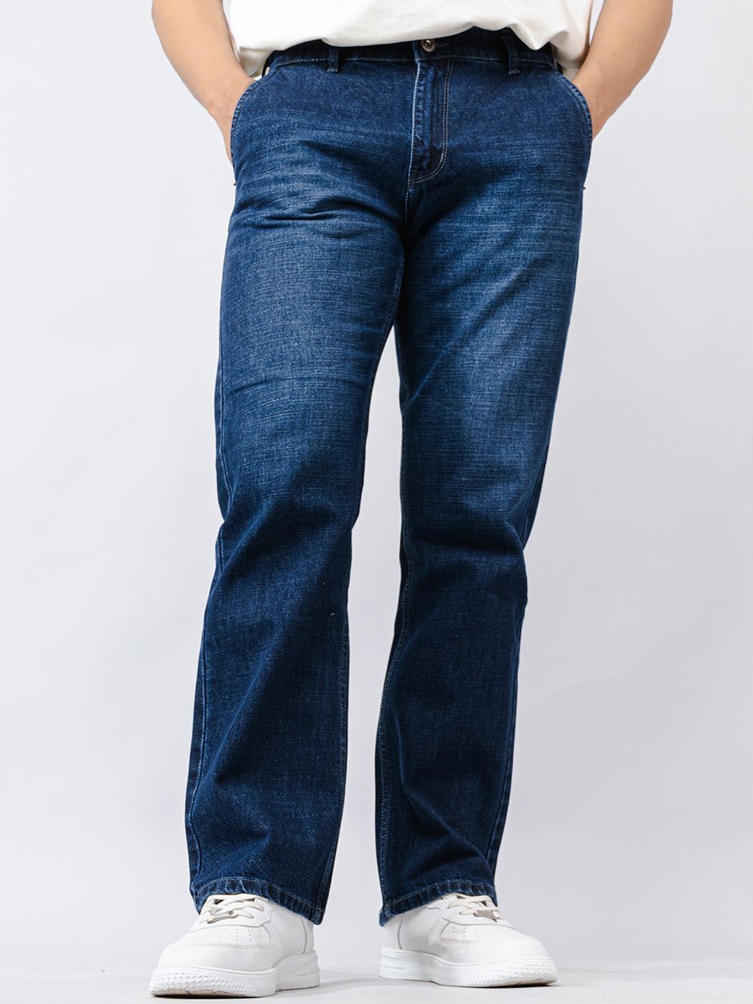 

Tistabene Men Straight Fit Mid-Rise Stretchable Jeans, Blue