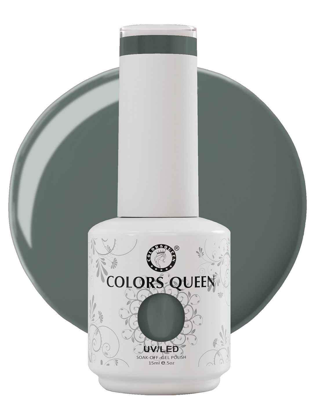 

Colors Queen UV/LED Soak Off Long Wearing Gel Polish- 15 ml- Shade- 141, Grey