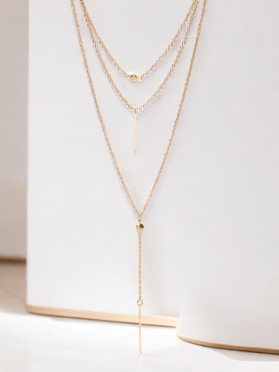 

DressBerry Multi-Layered Charm Chain, Gold