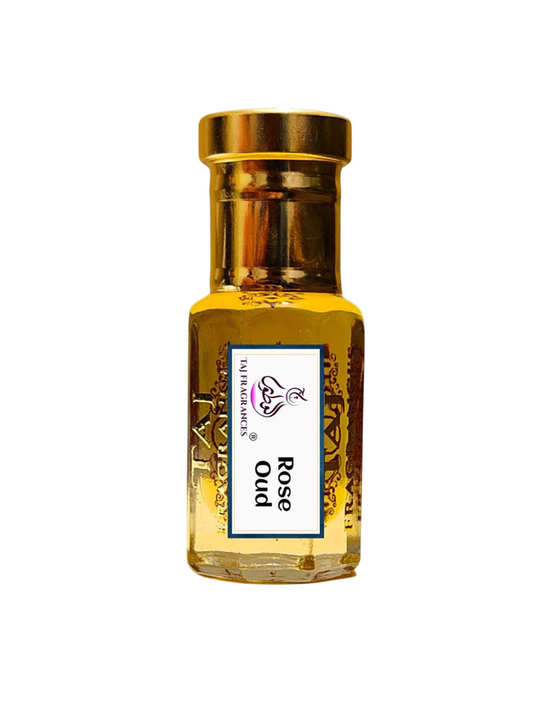 

Taj Fragrances Rose Oud Long Lasting Non Alcoholic Attar - 6 ml, Gold