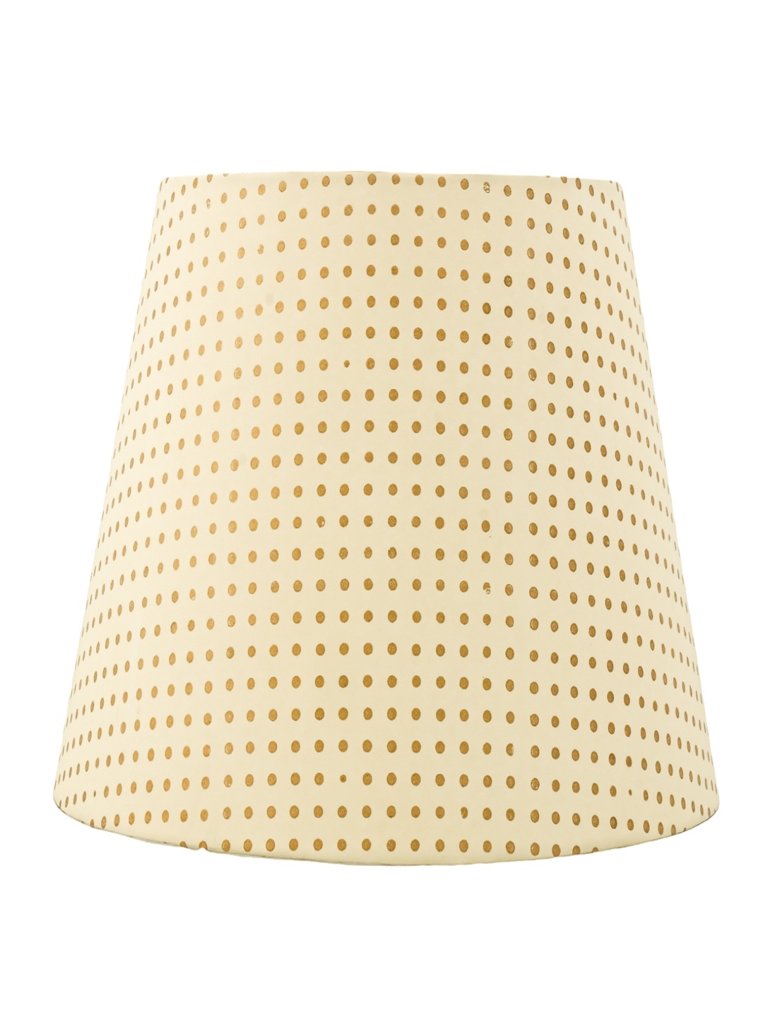 

Lampenschirm India Beige Block Printed Cotton Lampshade, Gold