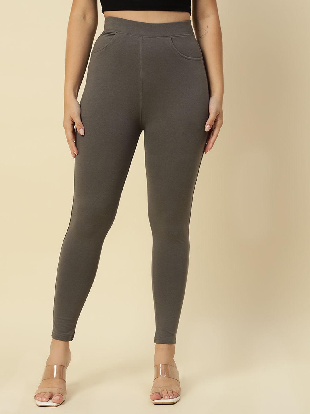 

thread plus Women Jeggings, Grey