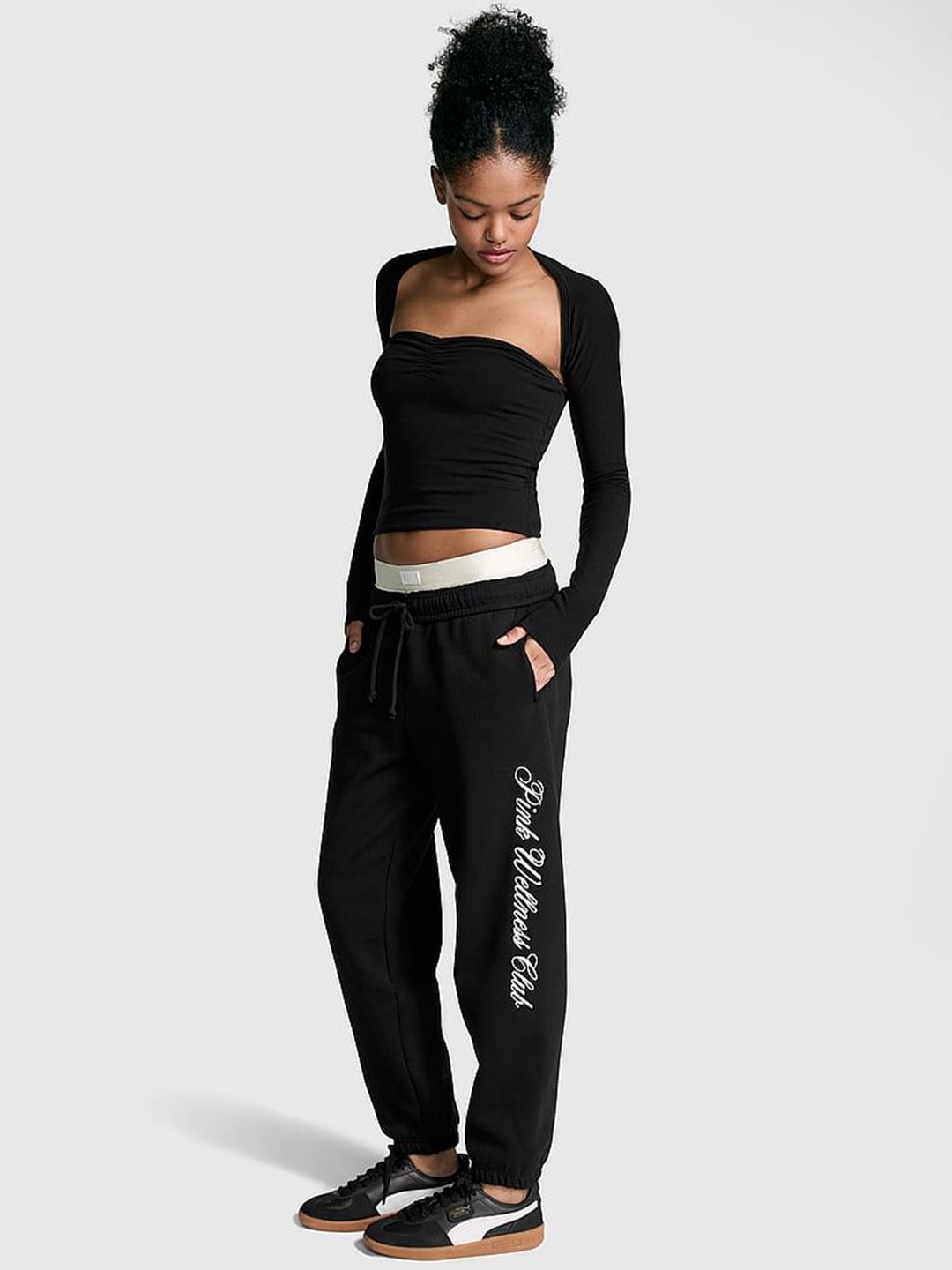 

Victoria's Secret Women Mid Rise Joggers, Black