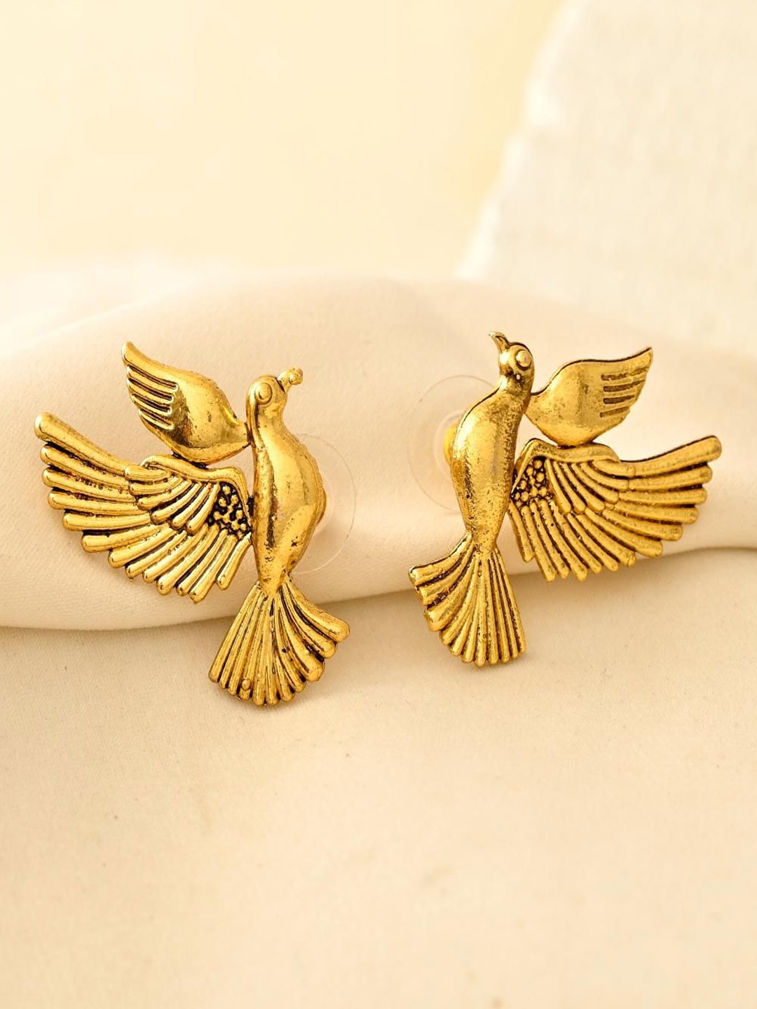 

STYYO Silver-Plated Contemporary Drop Earrings, Gold