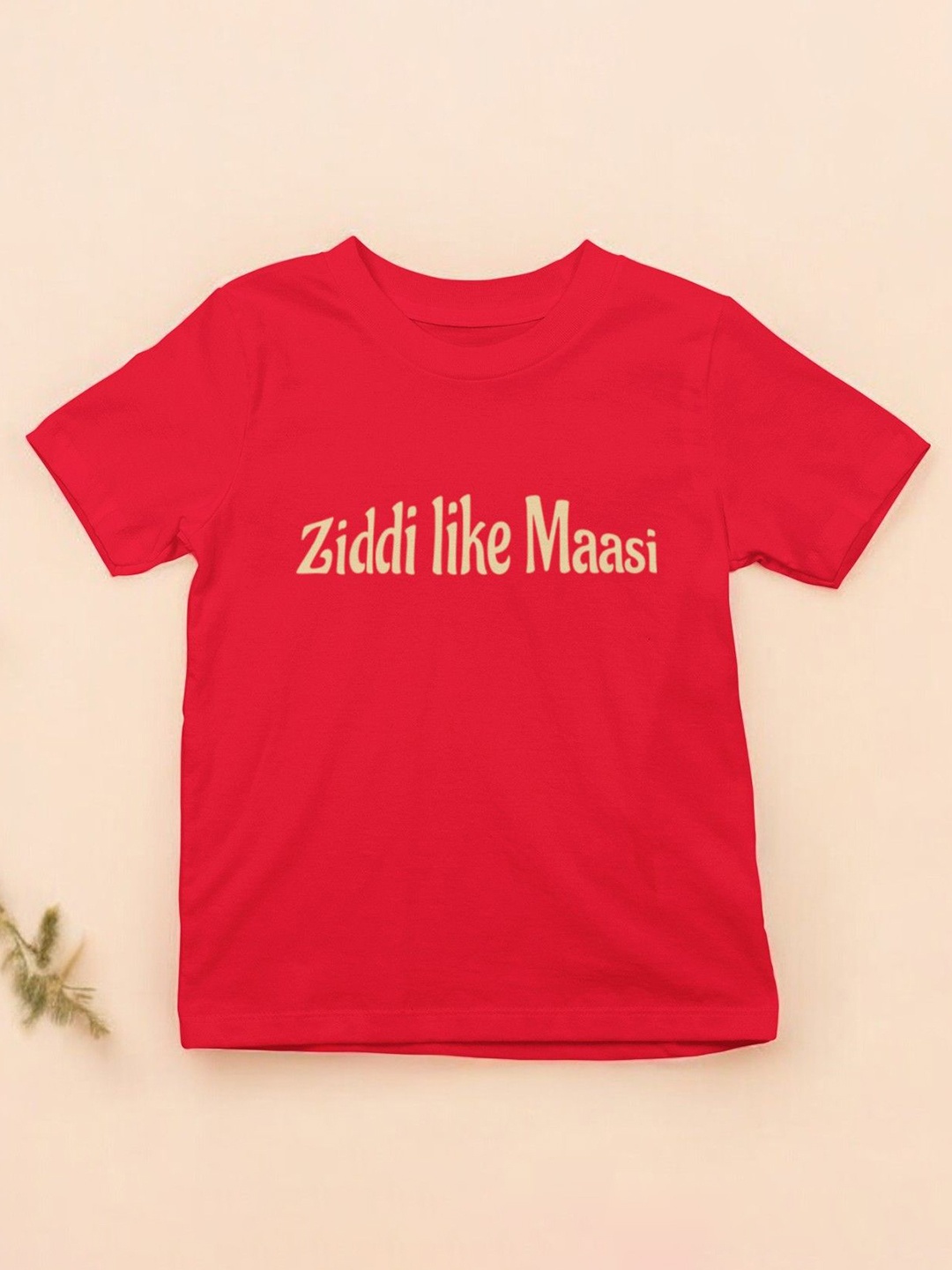 

YK X First Laugh Boys Typography Printed T-shirt, Red