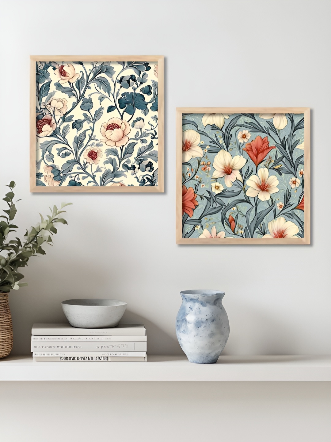 

Kotart Brown & White 2 Piece Wood Floral and Botanical Wall Paintings