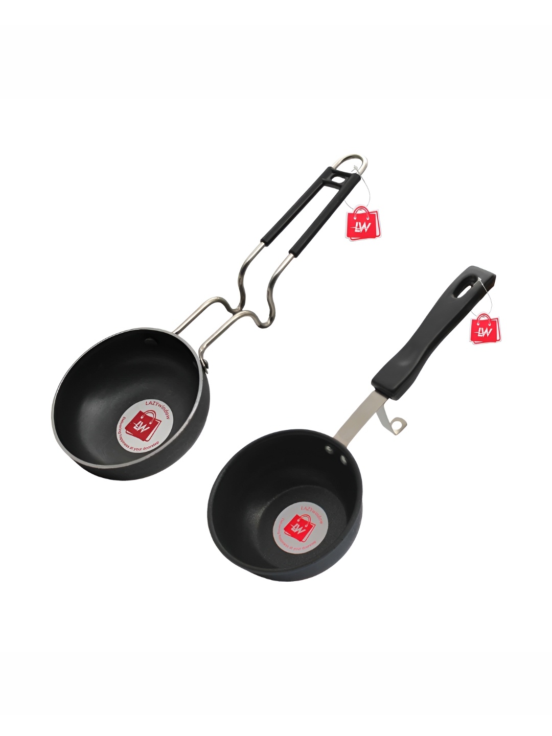 

LAZYwindow Black 2 Pieces Nonstick & Iron Tadka Pan