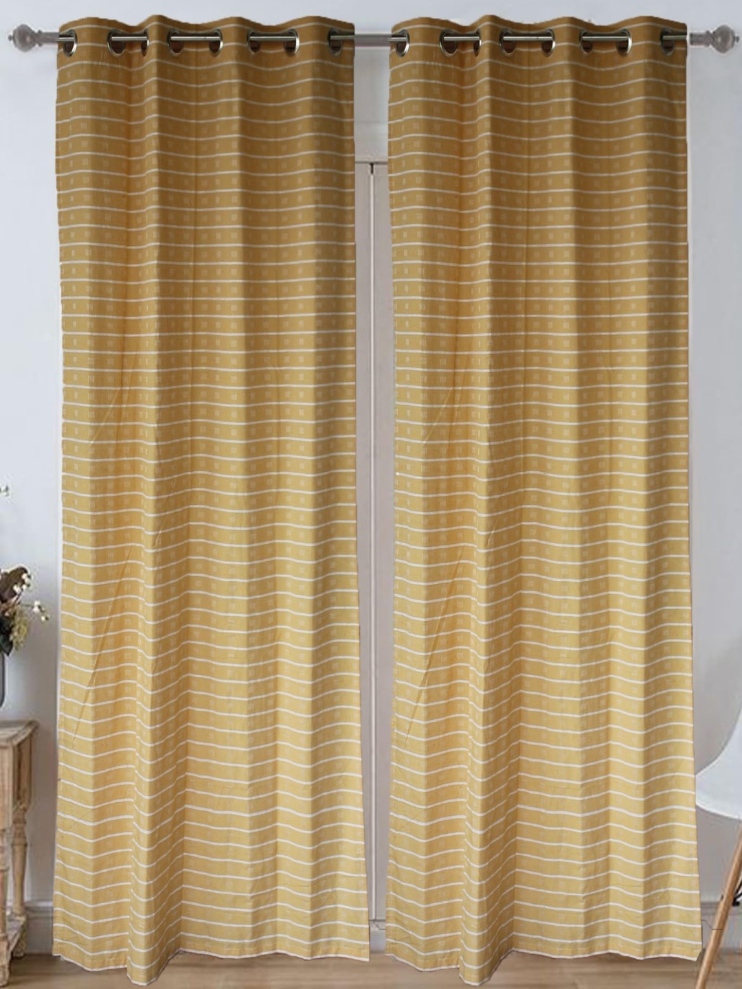 

Dekor World Multicoloured Set of 2 Long Door Curtain, Multi