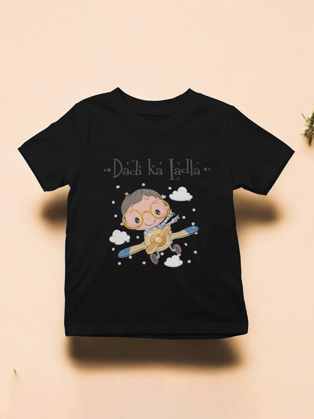 

YK X First Laugh Boys Printed T-shirt, Black