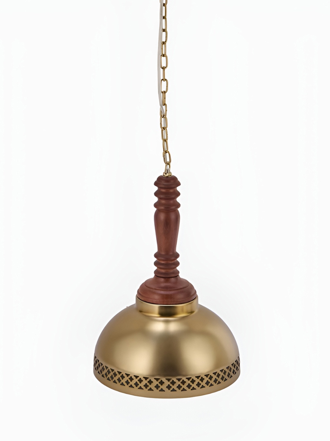 

Fabindia Gold-Toned Textured Ceiling Lamp