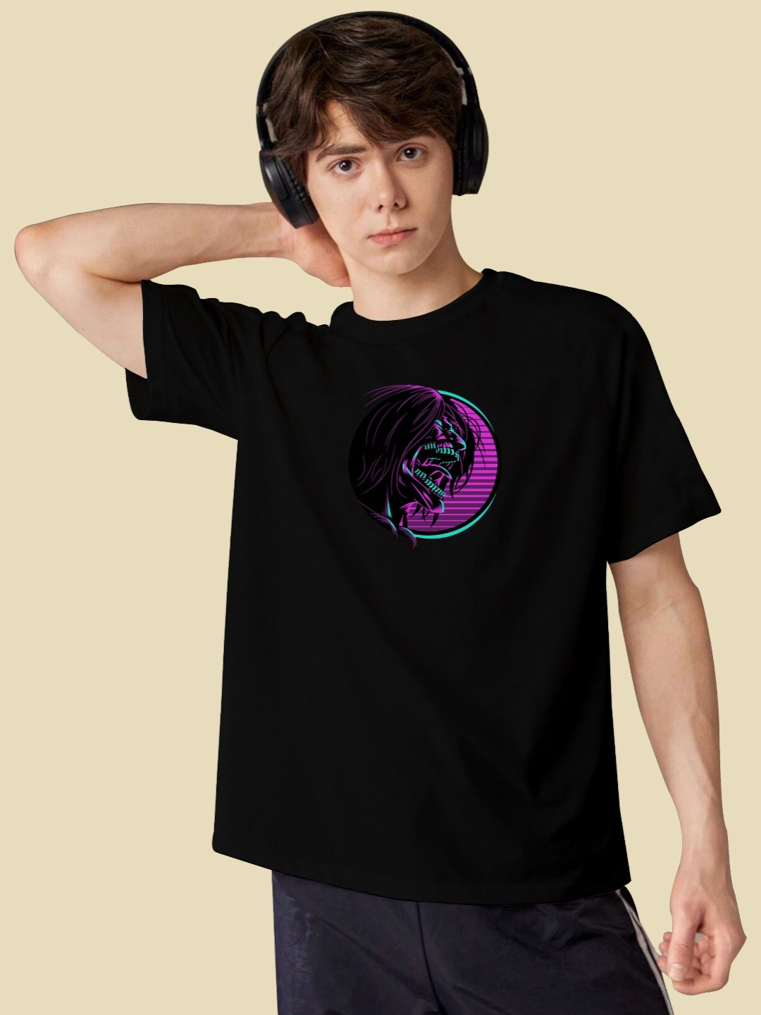 

BAESD Boys Printed T-shirt, Black