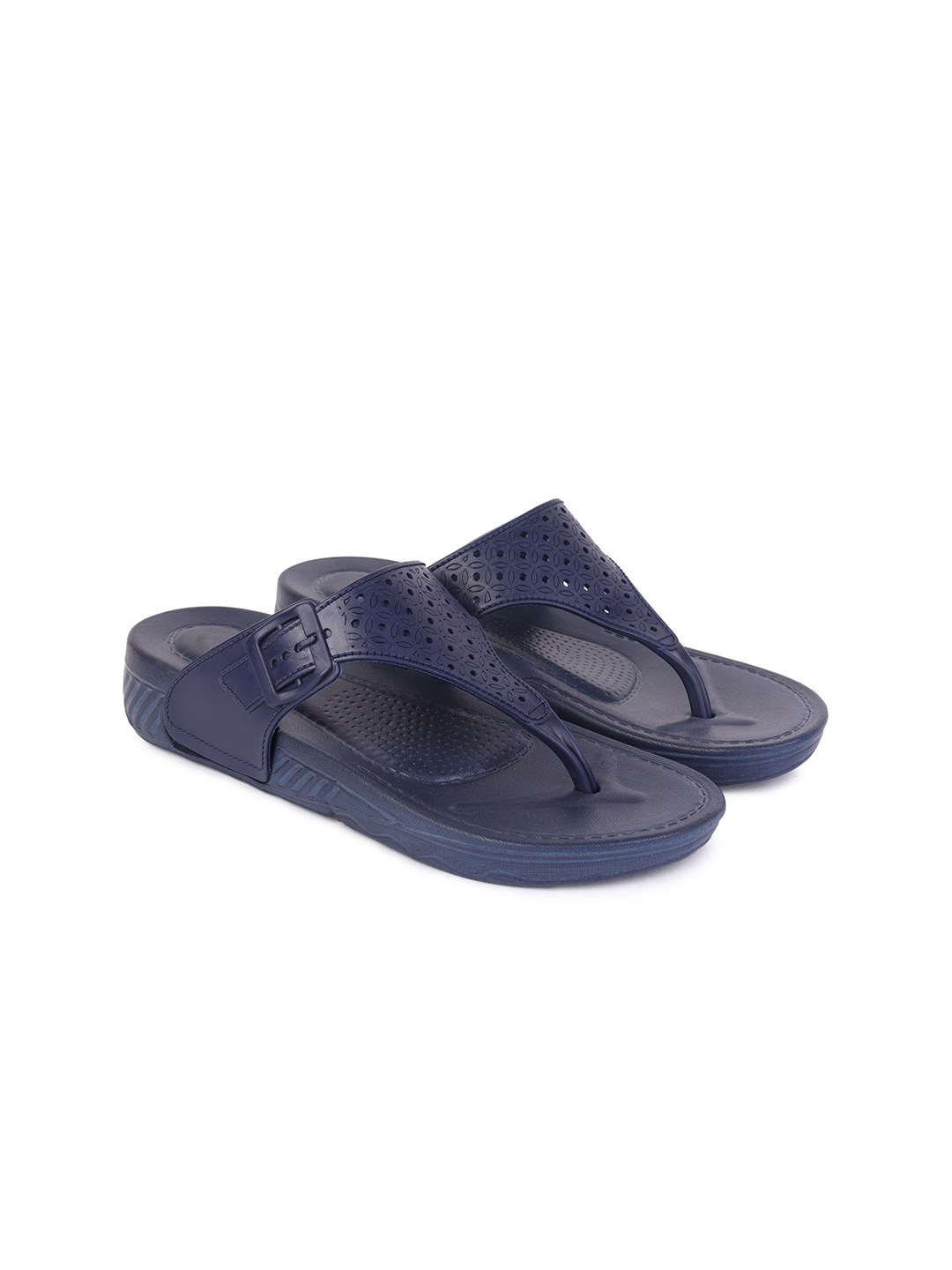

PENNEN Women Open Toe Flats, Blue