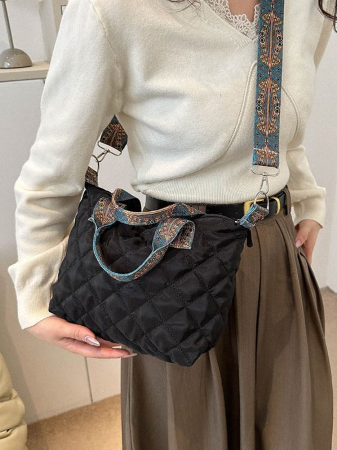 

DressBerry Shopper Tote Bag, Black