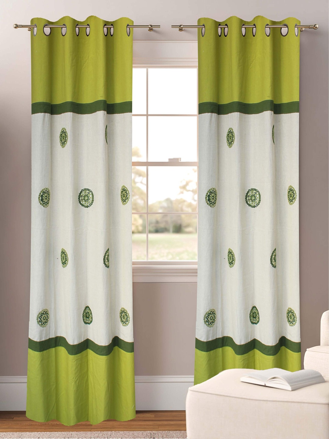 

Dekor World Multicoloured Set of 2 Door Curtain, Multi