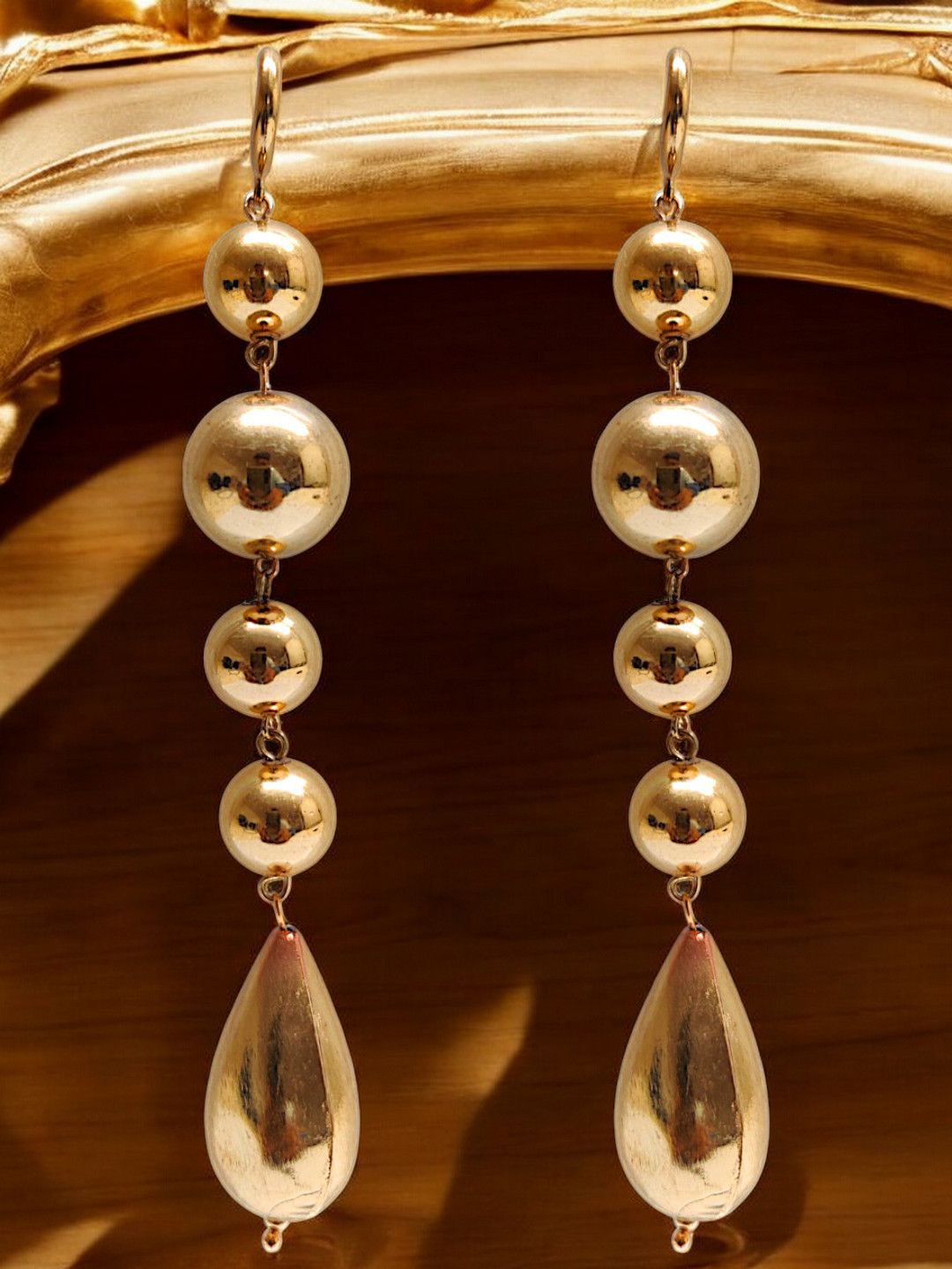 

fabula Teardrop Shaped Drop Earrings, Gold
