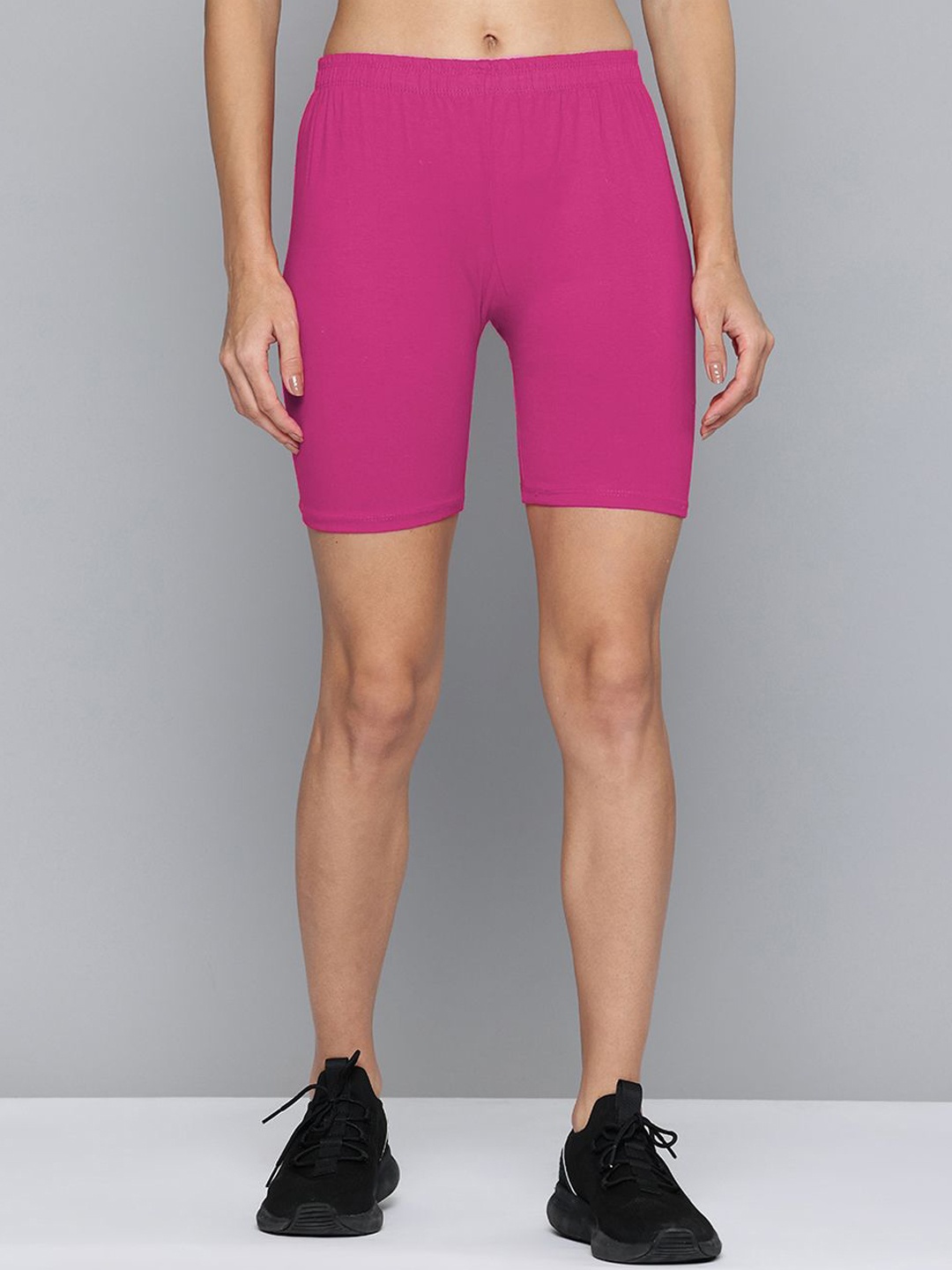 

Jinfo Women Skinny Fit Cycling Sports Shorts, Pink