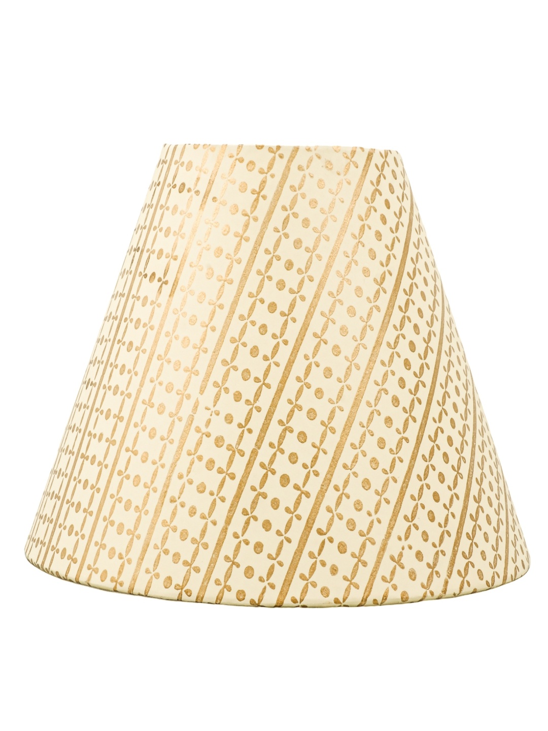 

Lampenschirm India Gold-Toned Printed Cotton Frusturical Shaped Lampshade