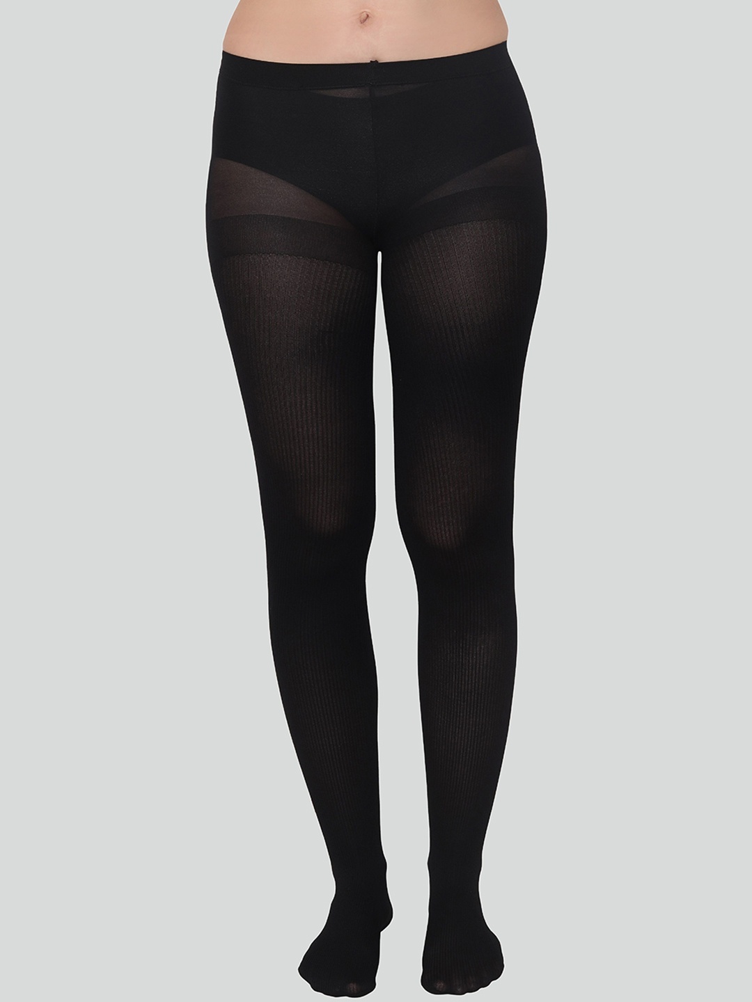 

GLAMORAS Women Semi Sheer Pantyhose Stockings, Black