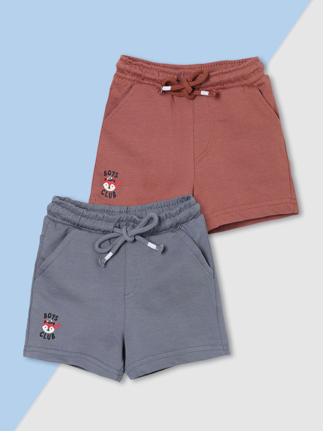 

max Boys Pack of 2 Regular Fit Mid-Rise Shorts, Multi