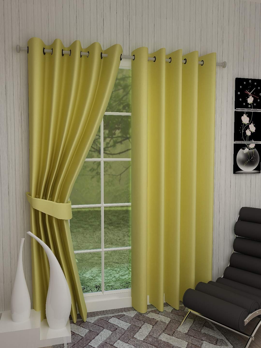 

Dekor World Multicoloured Set of 2 Long Door Curtain, Multi