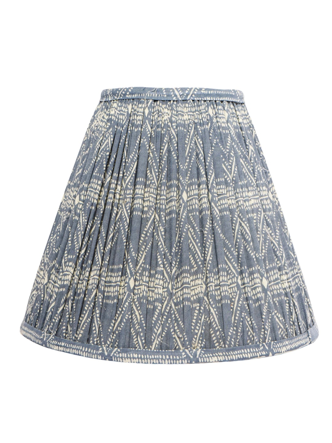 

Lampenschirm India Blue Printed Cotton Empire Premium Soft Back Lampshade