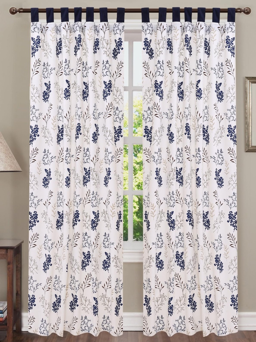 

Dekor World Multicoloured Set of 2 Floral Long Door Curtain, Multi