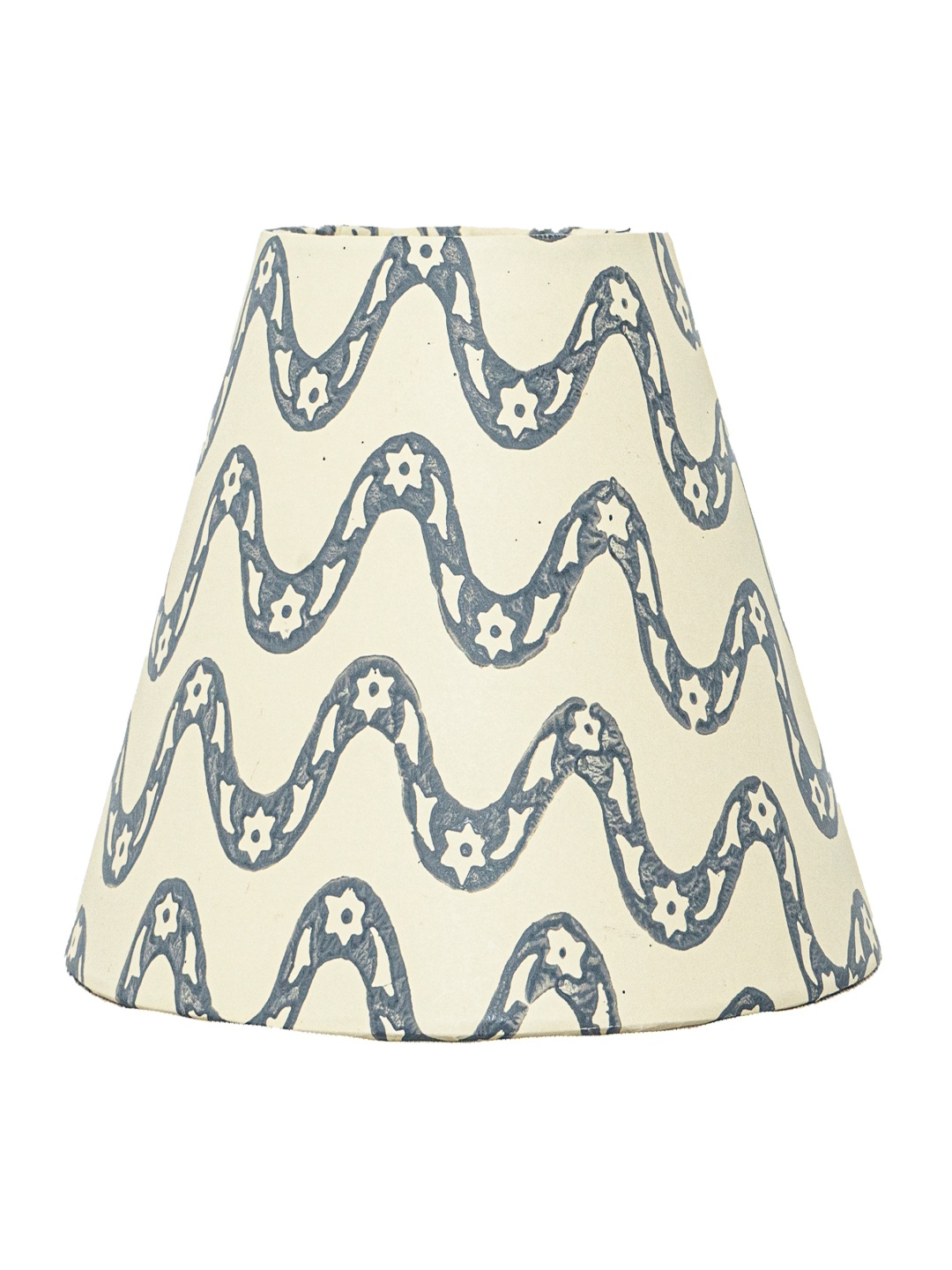 

Lampenschirm India Blue & Beige Printed Cotton Contemporary Frustum Shaped Lampshade