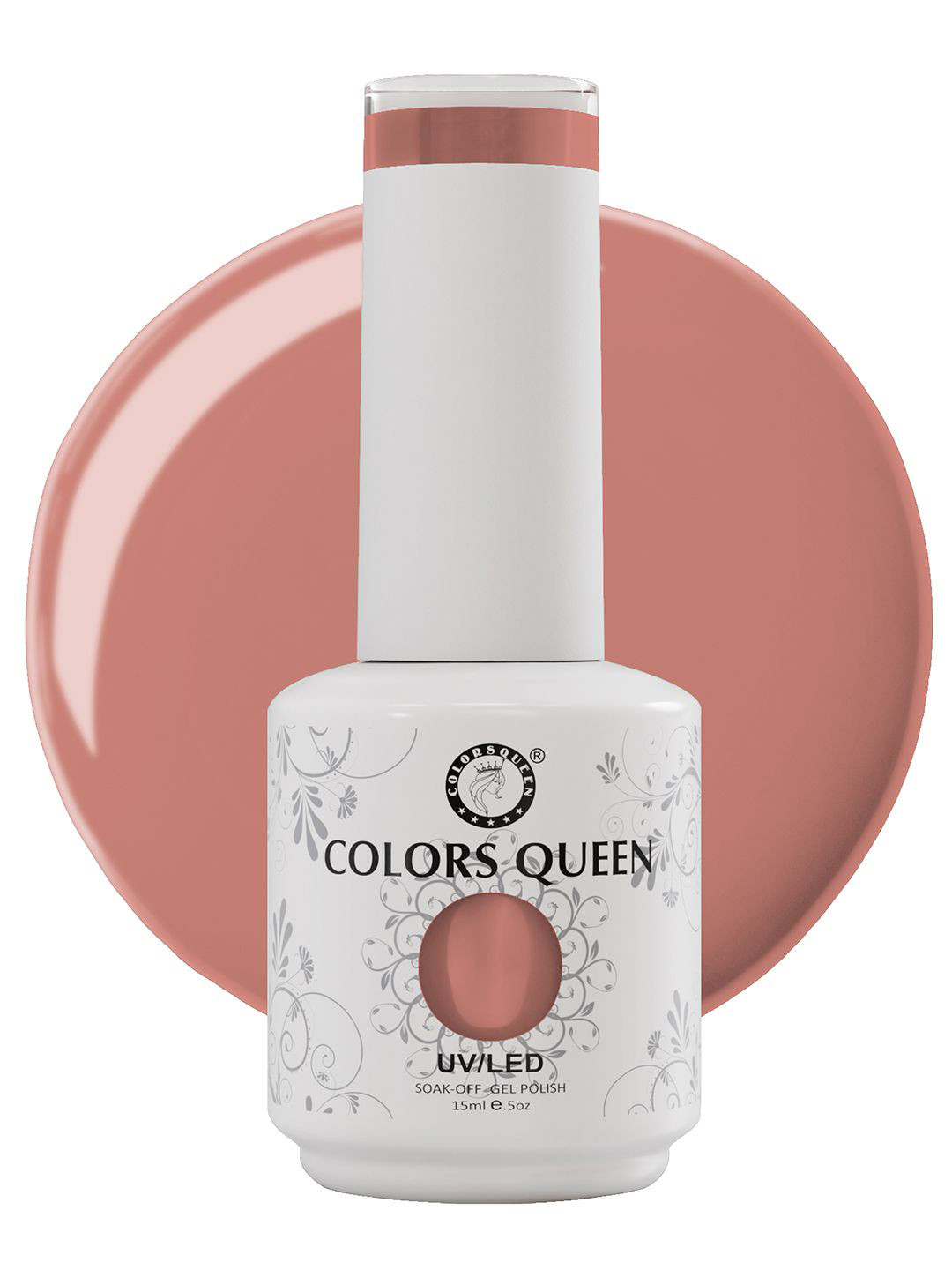 

Colors Queen UV/LED Soak Off Long Wearing Gel Polish 15 ml - Shade 121, Peach