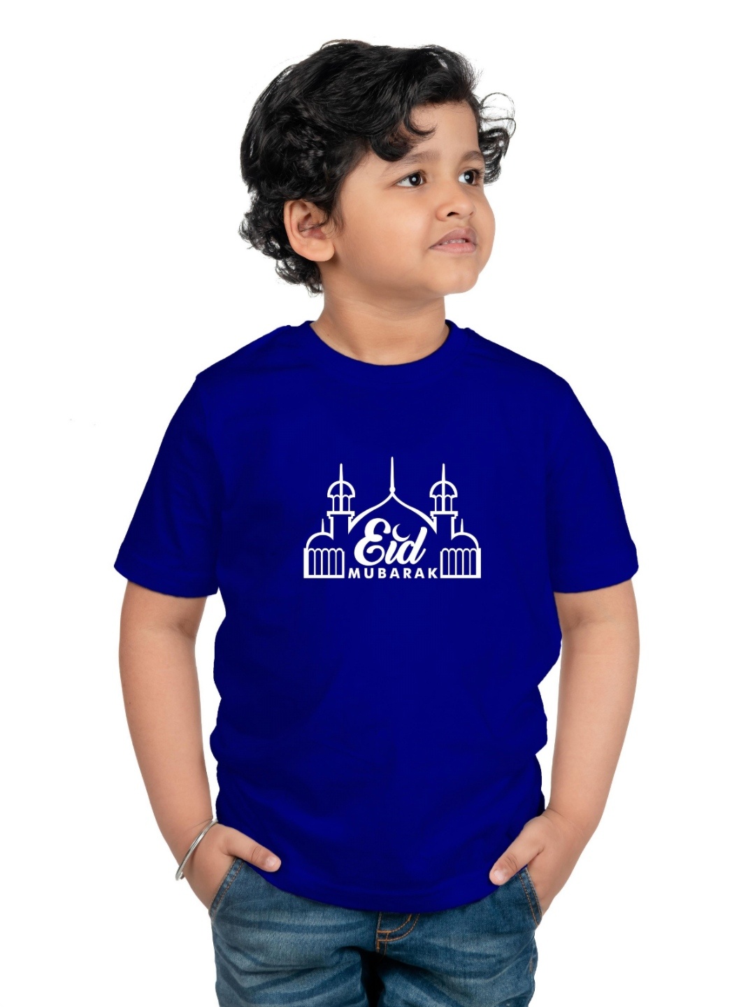 

Chombooka Kids Typography Printed Applique T-shirt, Blue