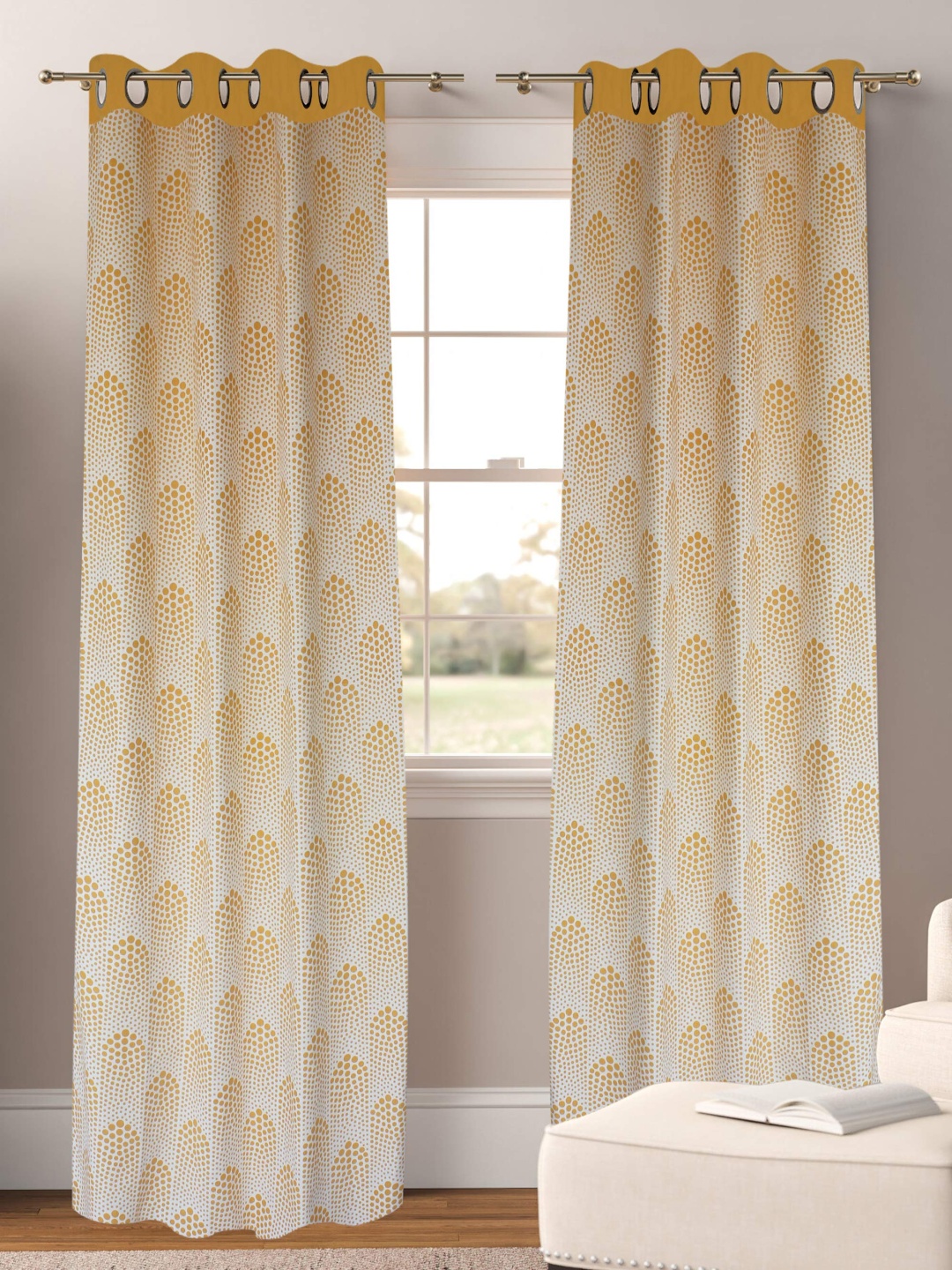 

Dekor World Multicoloured Set of 2 Window Curtain, Multi