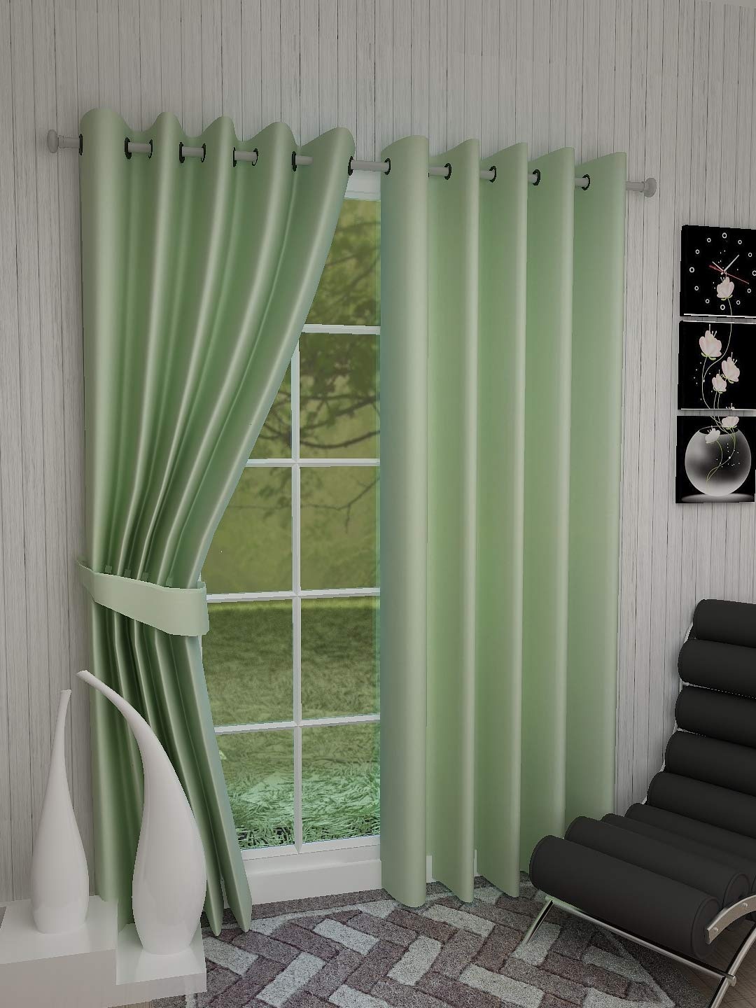

Dekor World Multicoloured Set of 2 Long Door Curtain, Multi