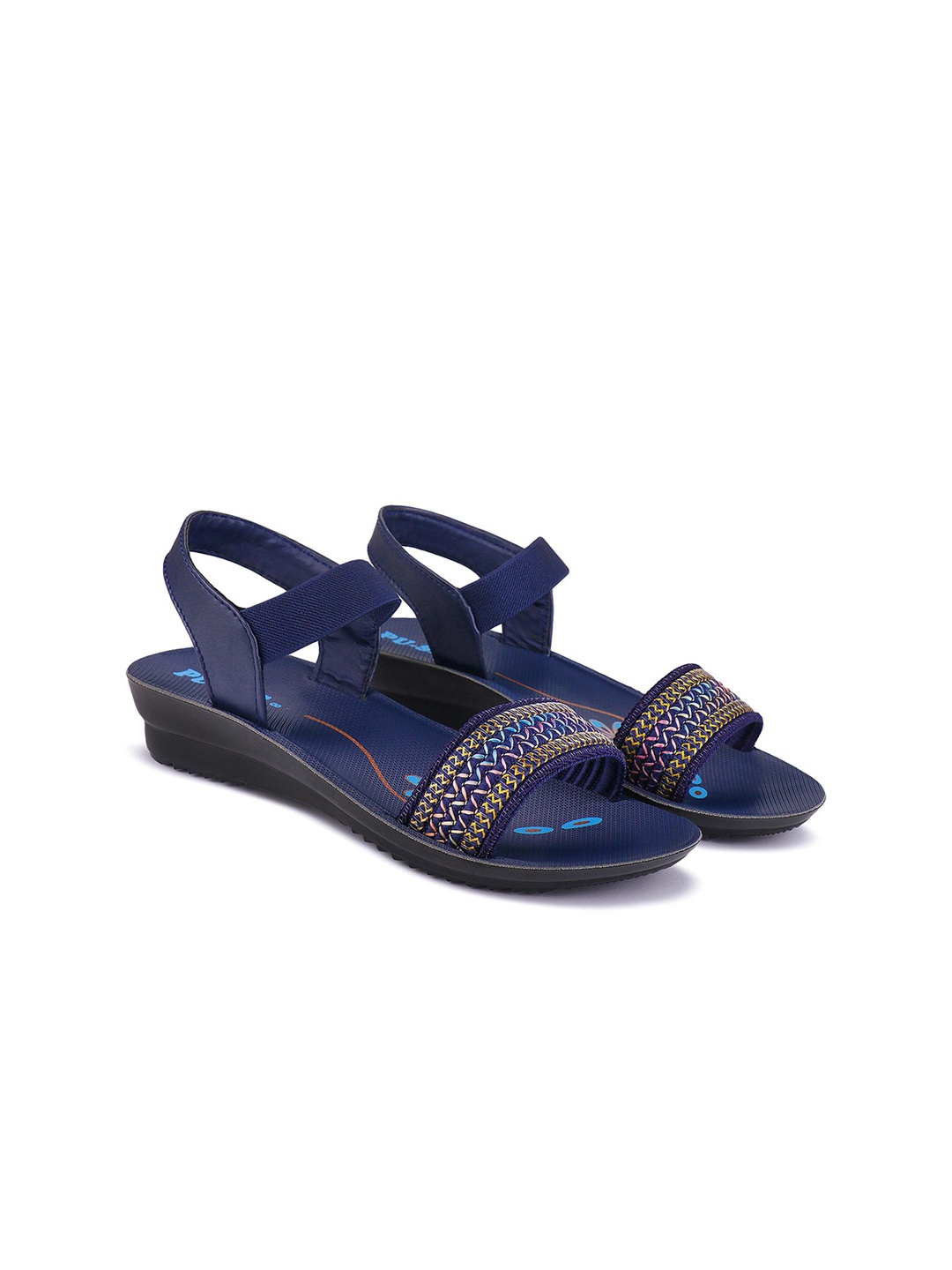 

PENNEN Women Open Toe Flats, Blue