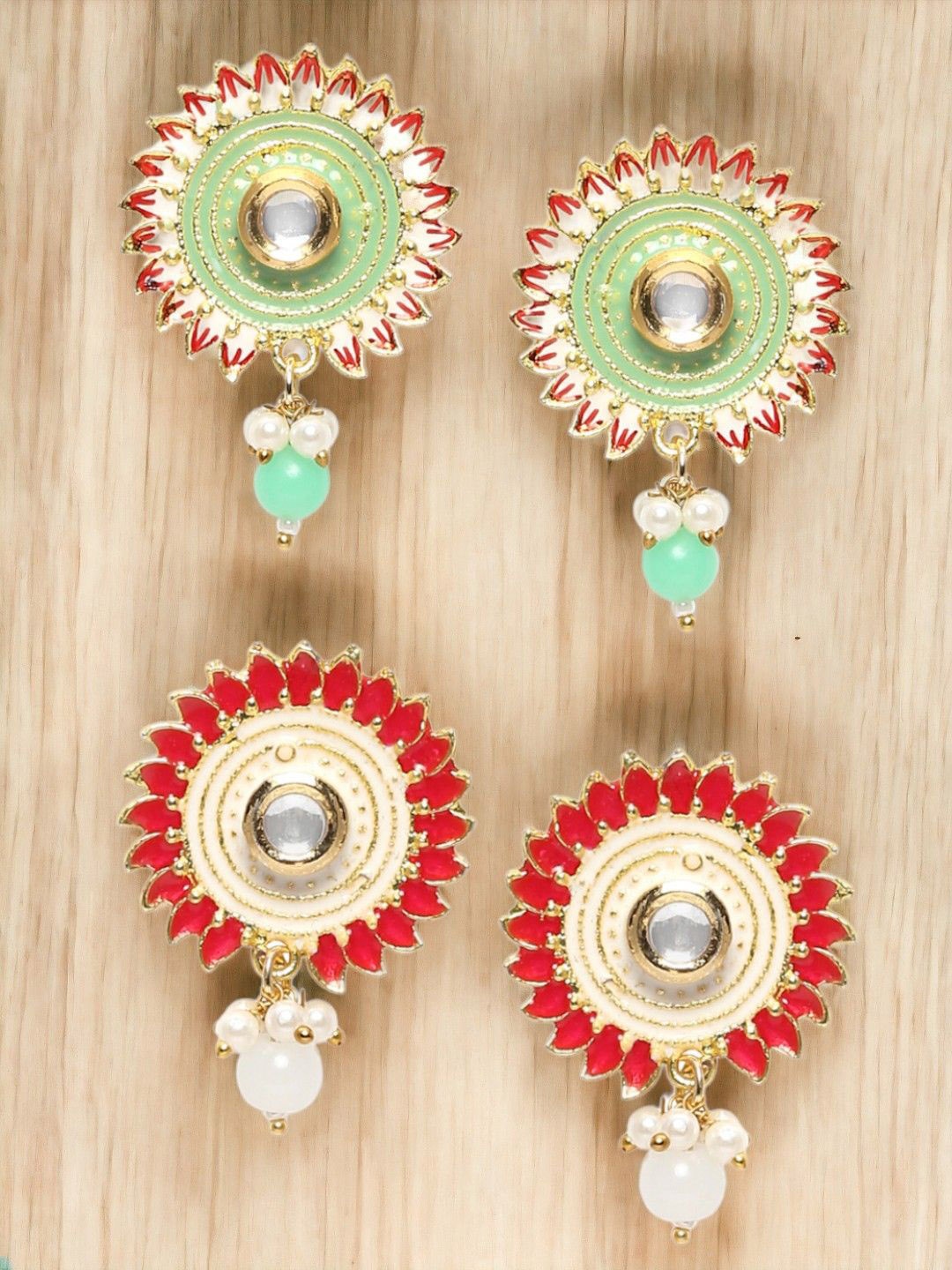 

Anouk Contemporary Drop Earrings, Red