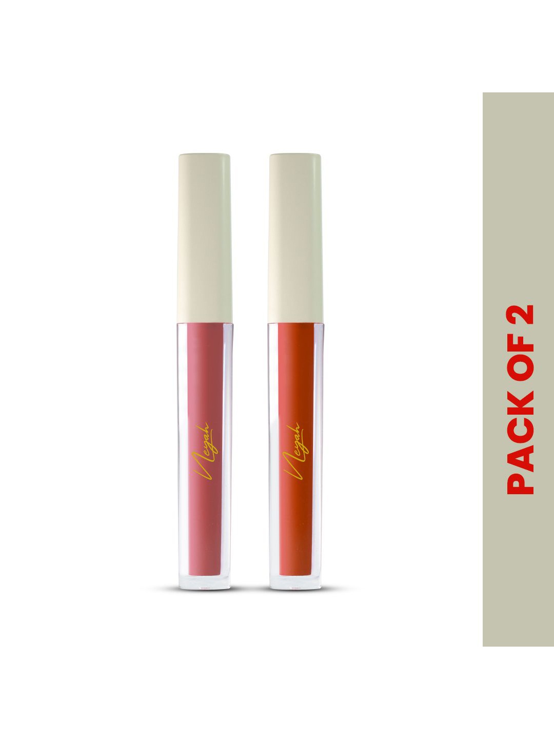 

Neyah Set Of 2 Matte Slay Liquid Lipstick- 1.5 ml Each - Spicy Nude - Crimson Velvet, Red