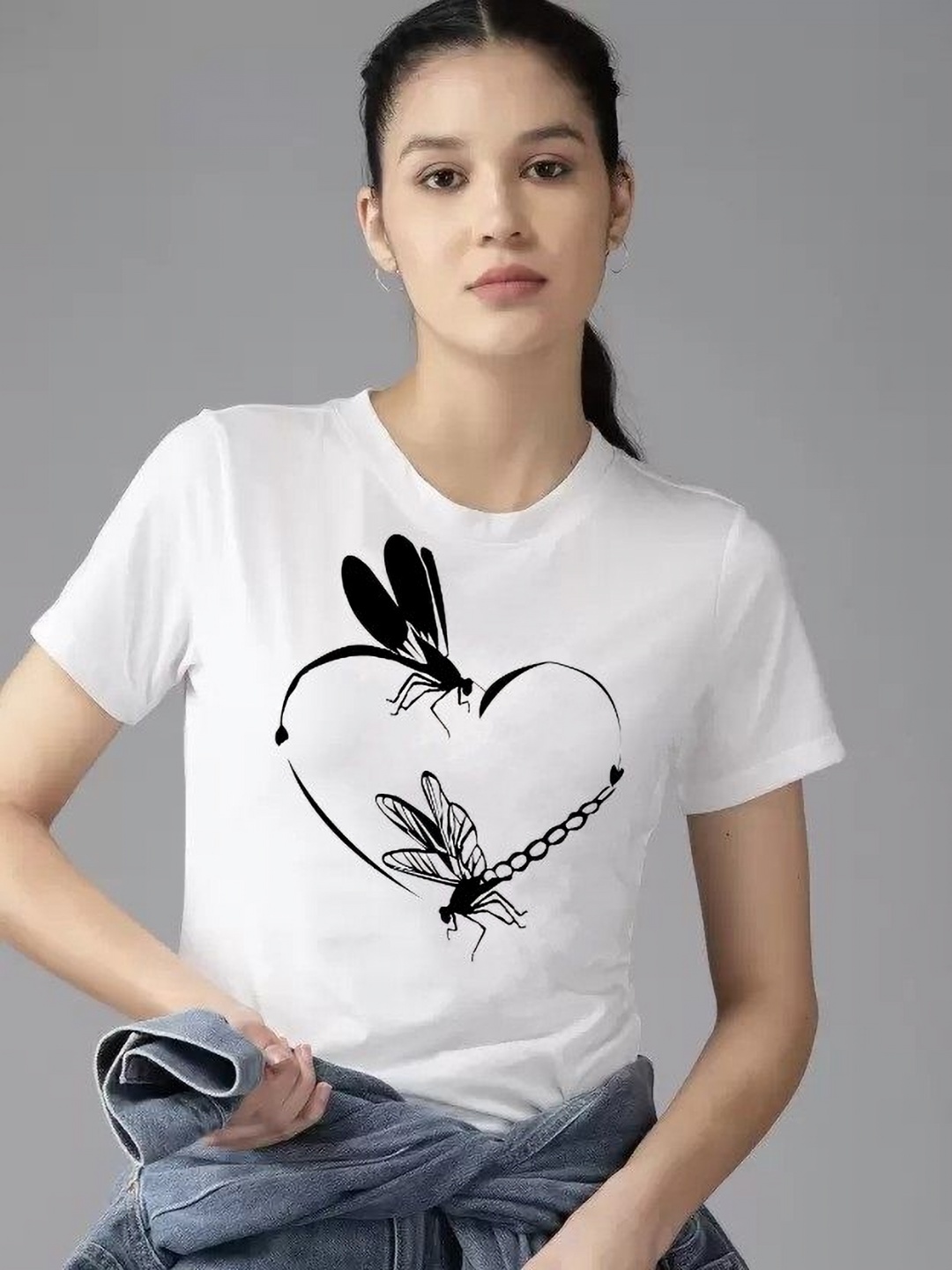 

Parona Women Printed T-shirt, White