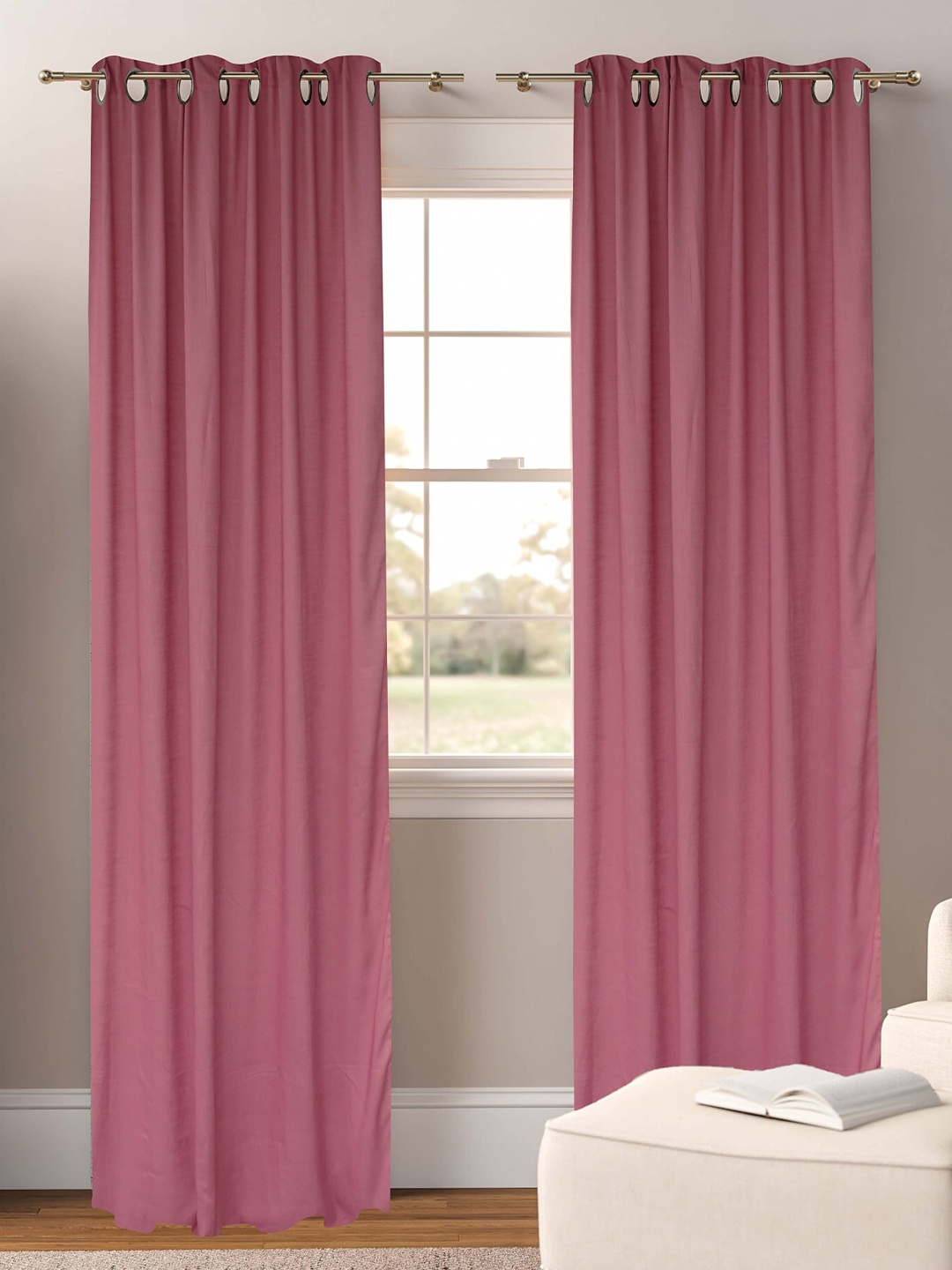 

Dekor World Multicoloured Set of 2 Sheer Window Curtain, Multi