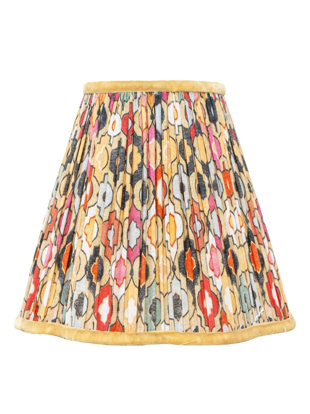 

Lampenschirm India Beige Printed Cotton Frustum Shaped Lampshade